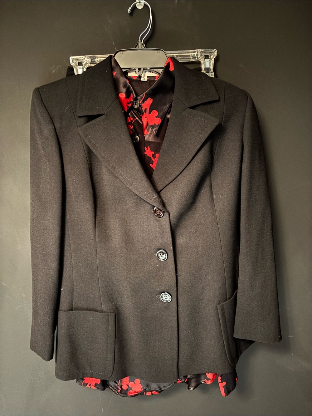 Vintage Iceberg Black Suit with Red Minnie Character Print-EUC - Picture 4 of 11
